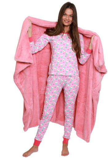 Comfortabele en trendy roze dames pyjama