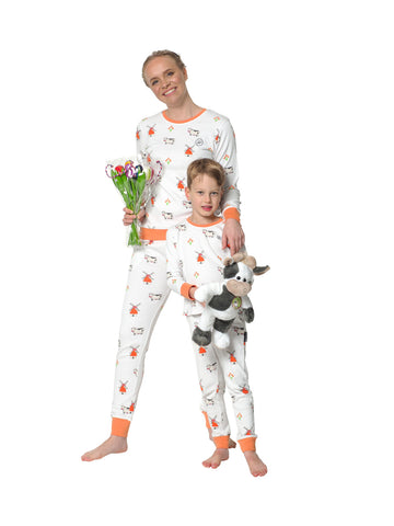 Pyjama voor de lente voor dames, heren en kinderen