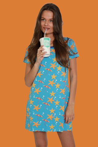 Dames nachthemd van katoen, nachtkleding voor dames