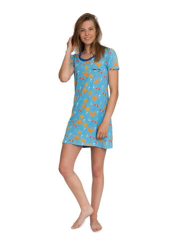 Dames nachthemd van katoen, zomer pyjama voor dames