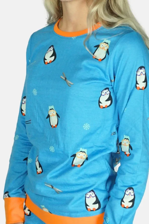 Details skies en pinguïns print.